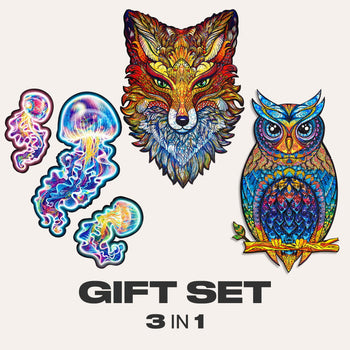 Animals Gift Set #6 (Fiery Fox, Charming Owl, Wandering Jellyfish)